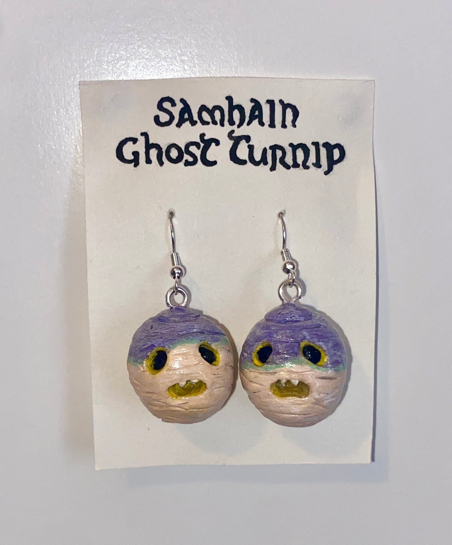 Samhain Ghost Turnip Earings