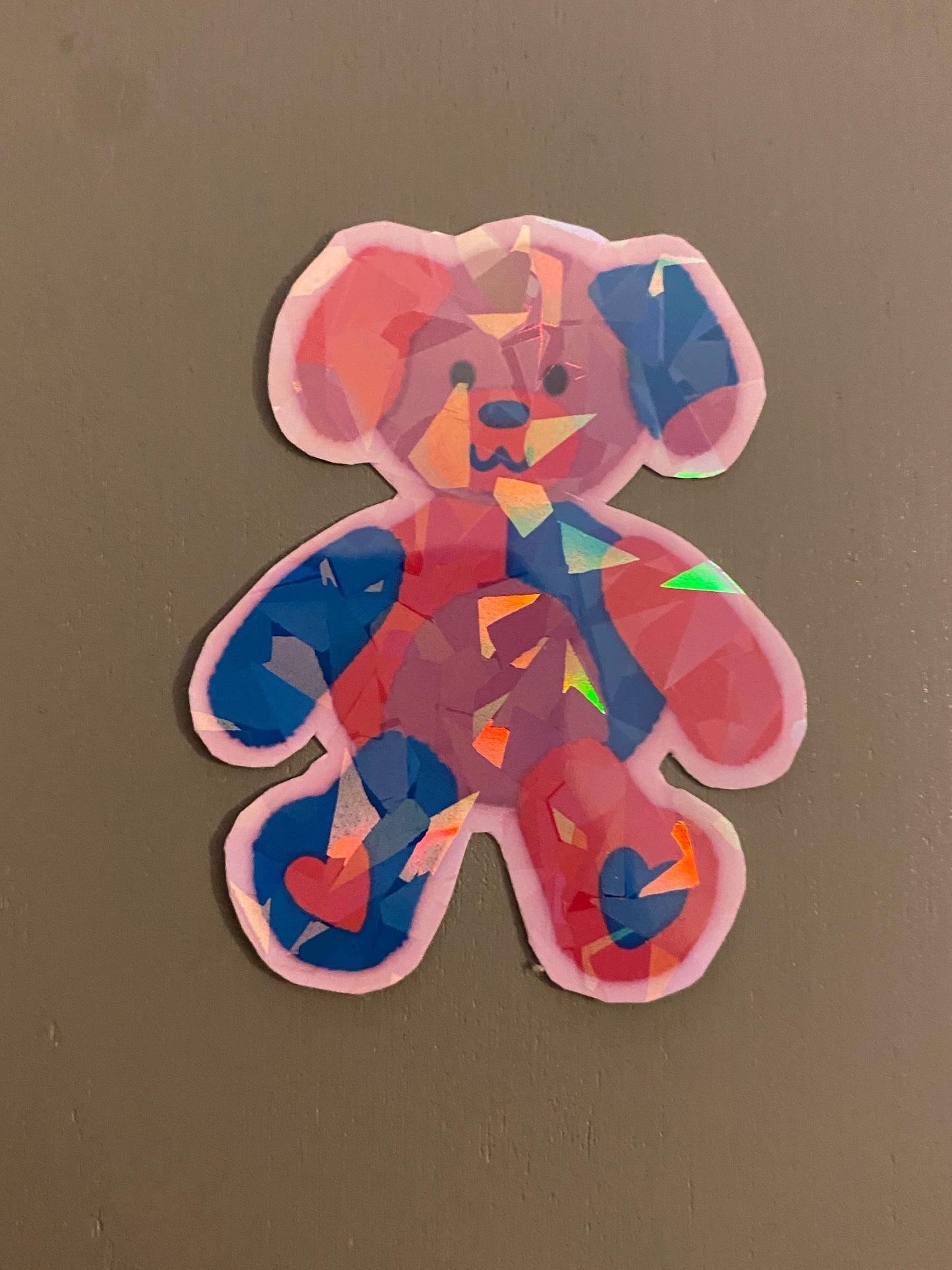 Bisexual pride teddy sticker