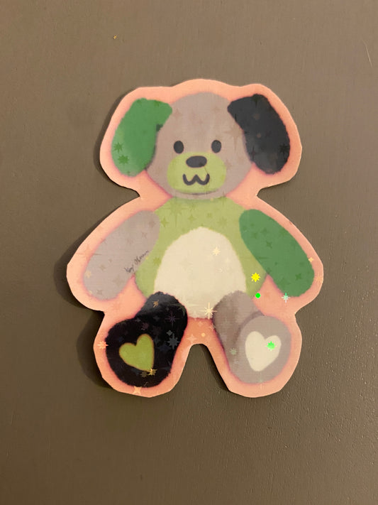 Aromantic pride teddy sticker