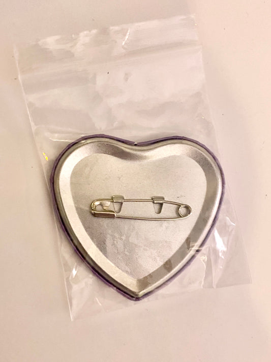 Bunnies heart shaped badge