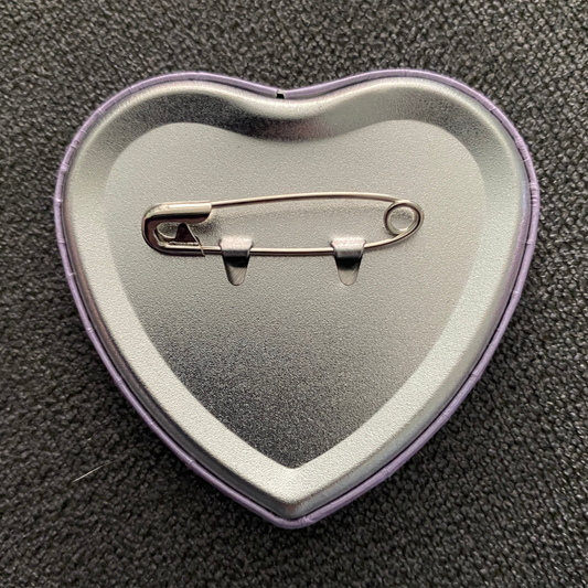 Axolotl lovers heart shape badge