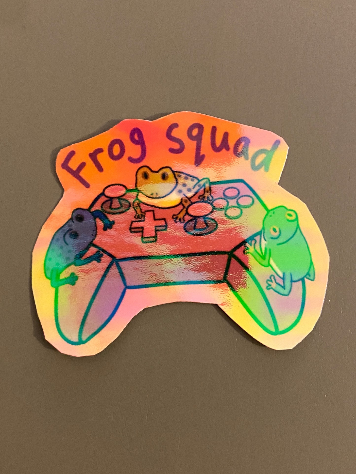 Frog squad sticker