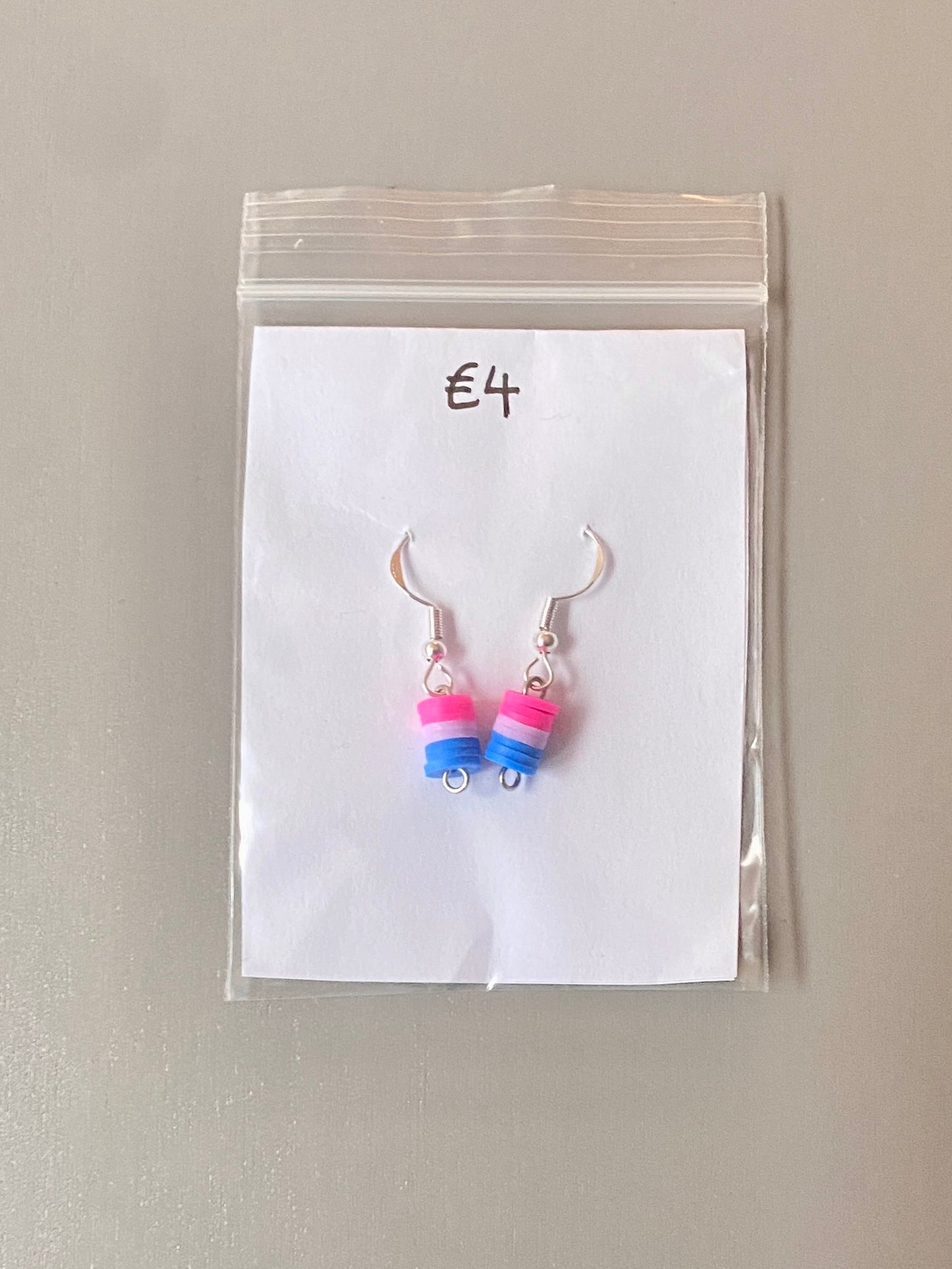 Bisexual pride flag earrings