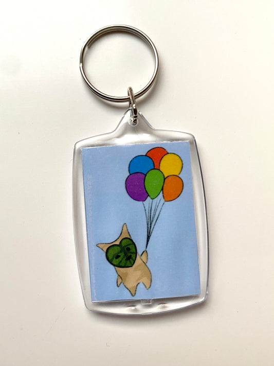Korok with balloons art print keychain