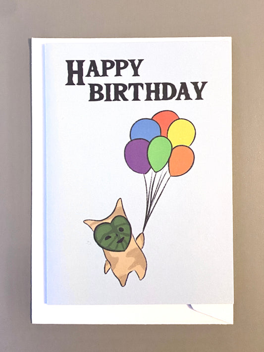 Korok with Balloons birthday card