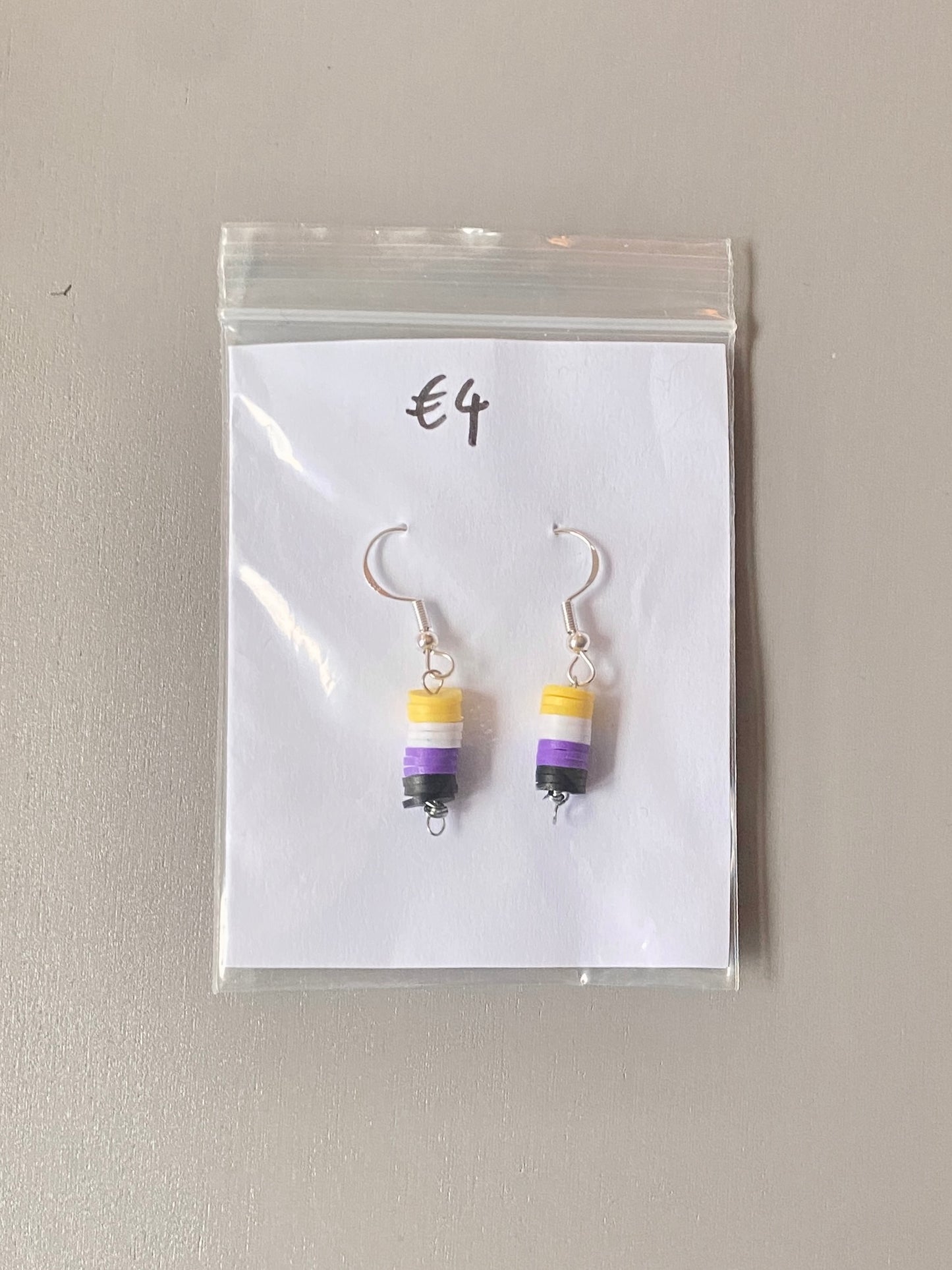 Non binary pride flag earrings