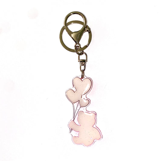 Pink frog keychain