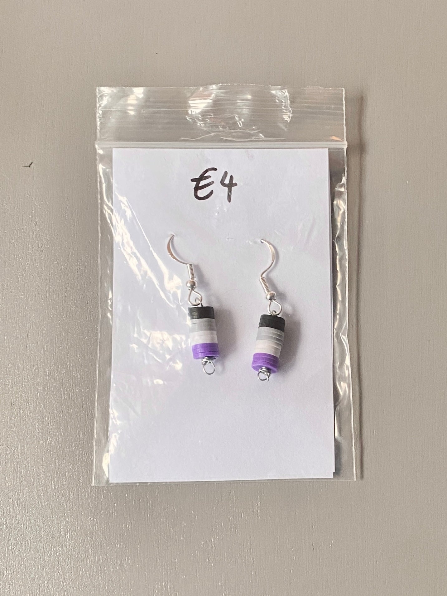 Asexual pride flag earrings