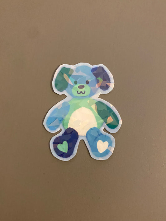 Gay male pride teddy sticker
