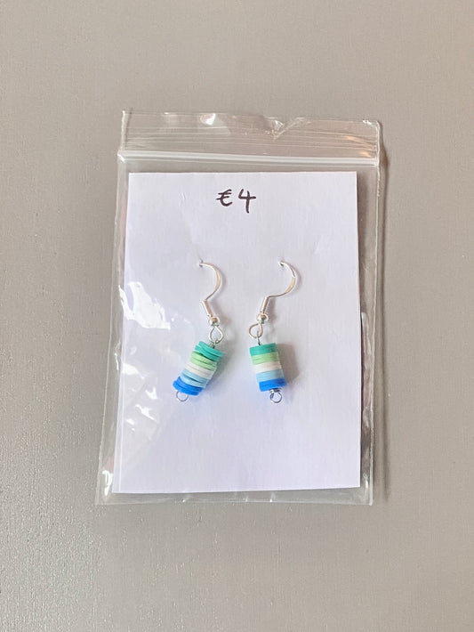 Gay male pride flag earrings