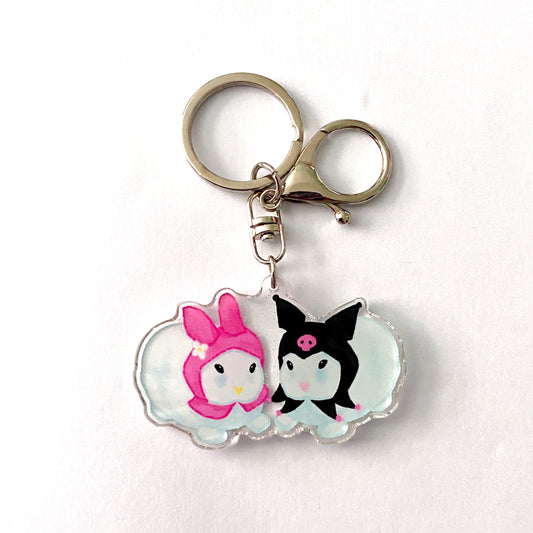 Bunnies keychain