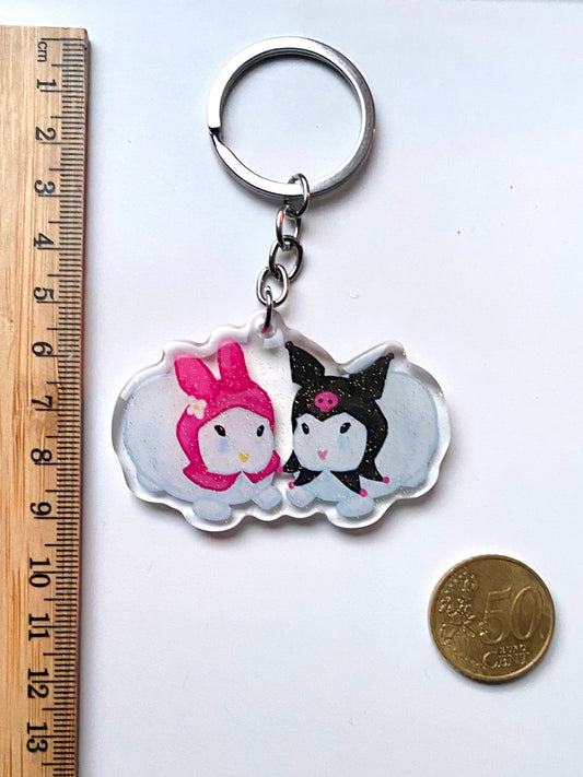 Bunnies Keychain