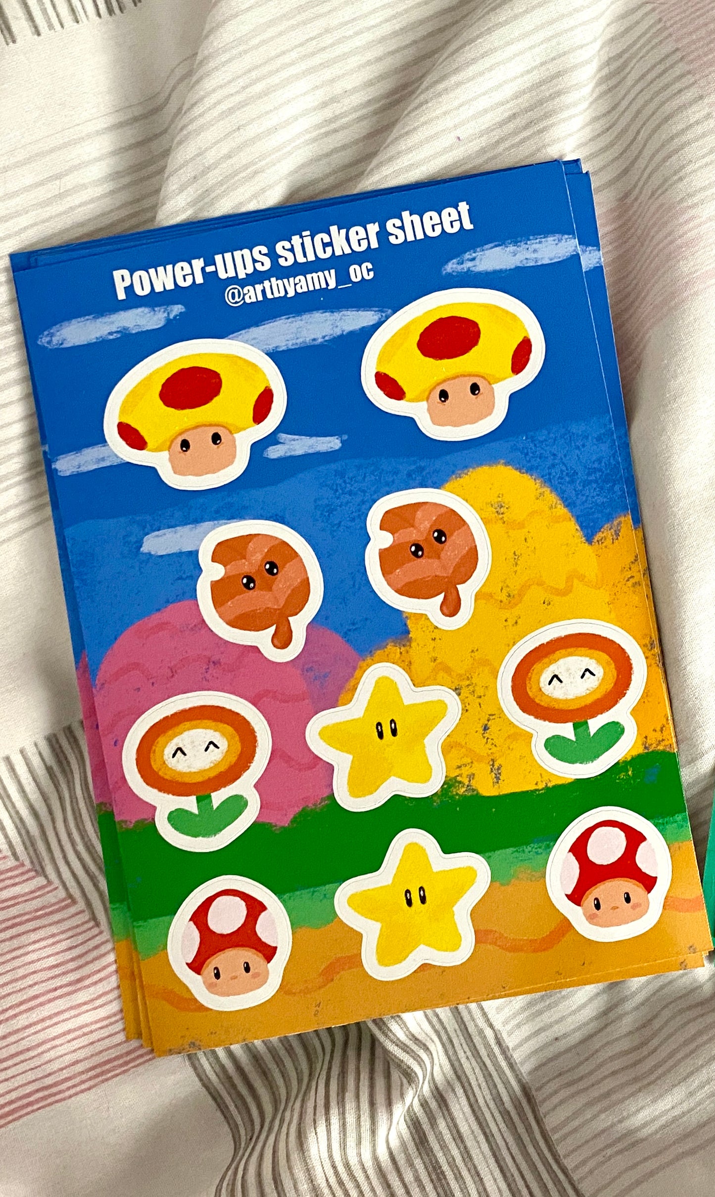 Power ups sticker sheet
