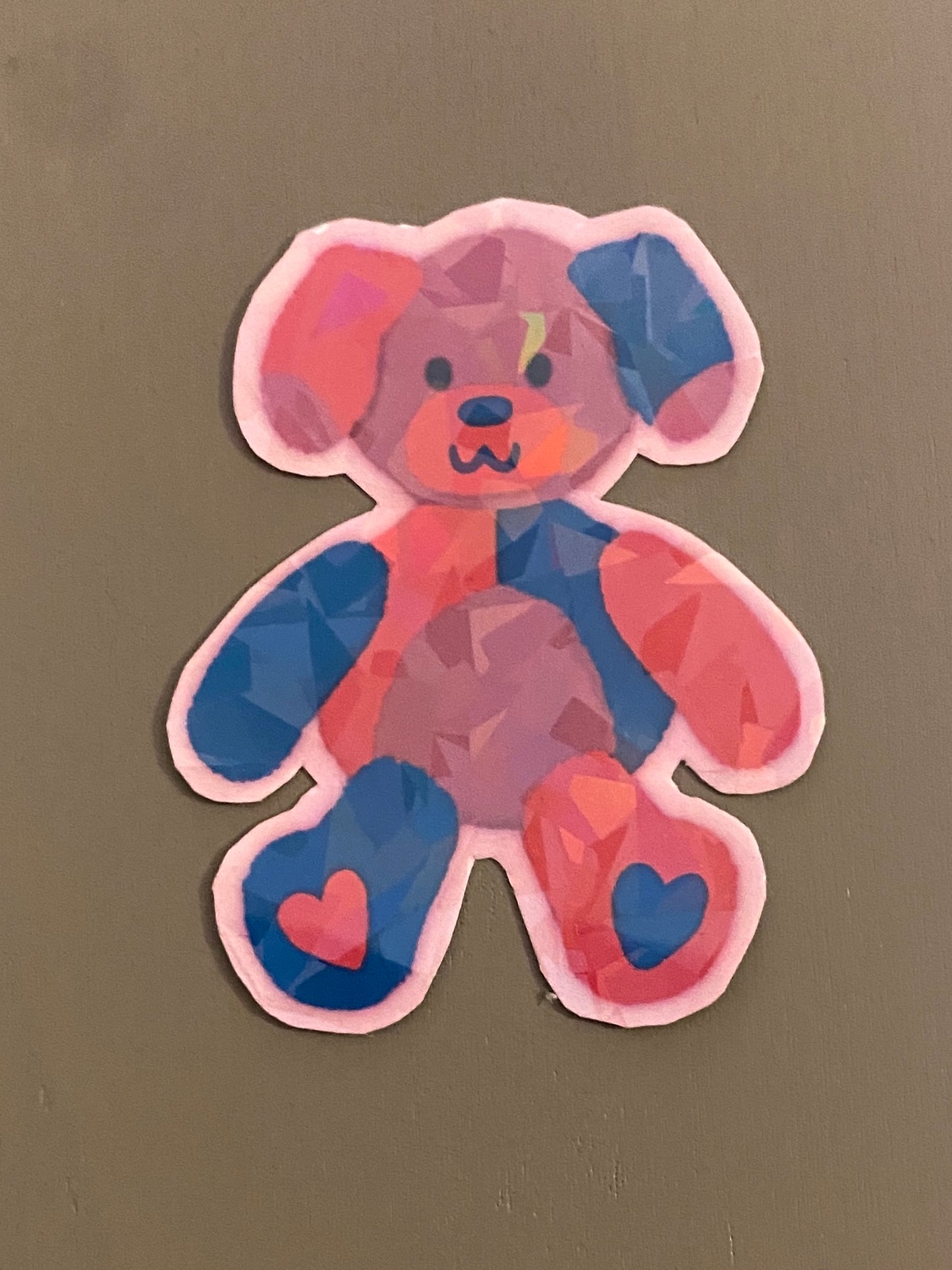 Bisexual pride teddy sticker