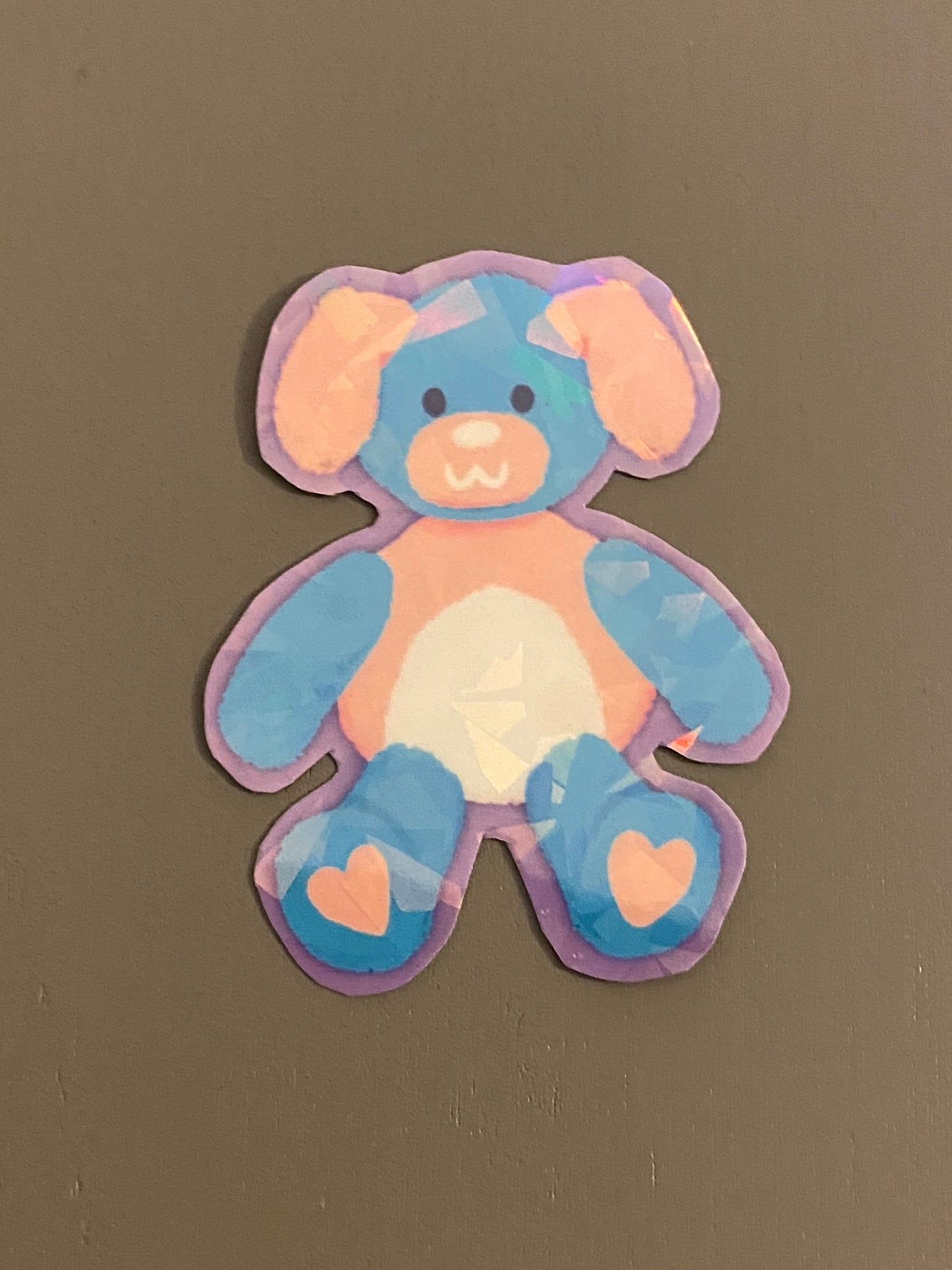 Transgender pride teddy sticker