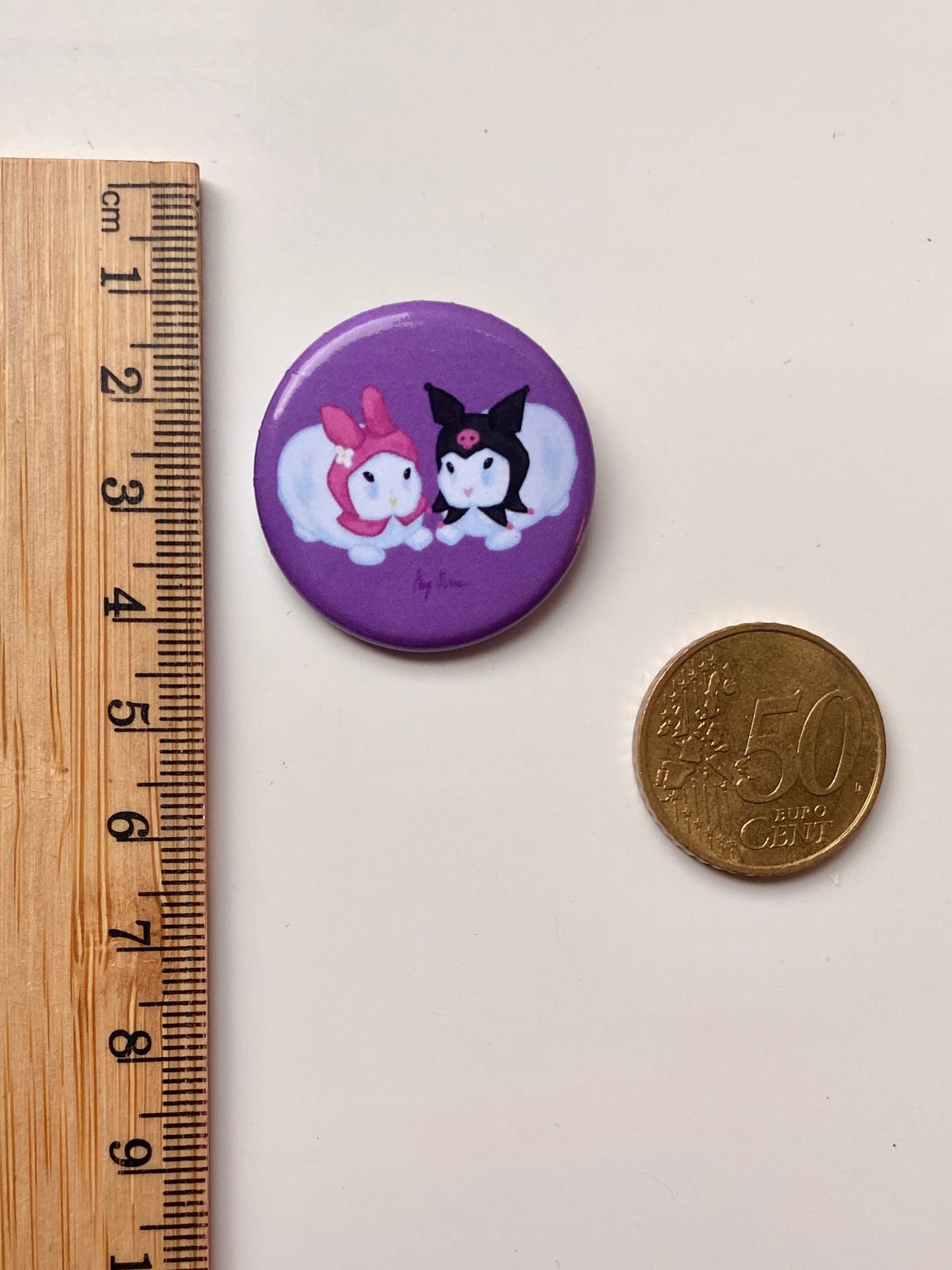 Bunnies pin badge - medium