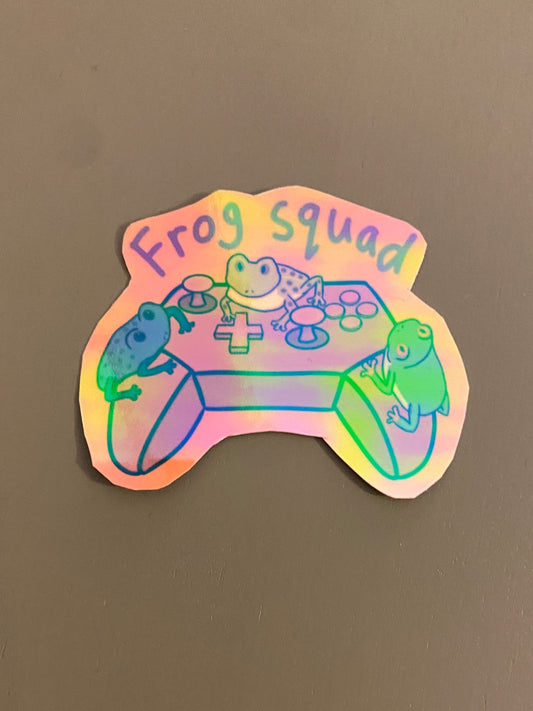 Frog squad sticker
