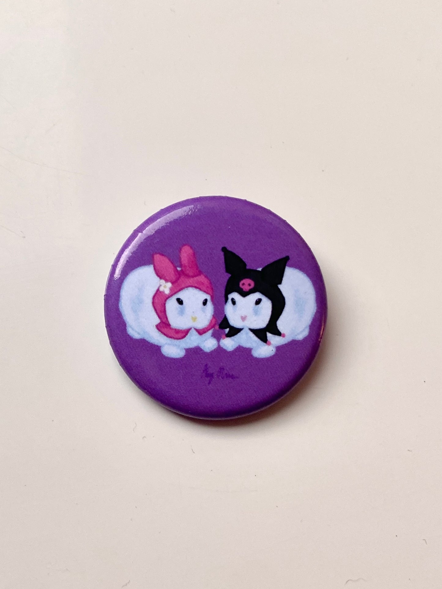 Bunnies pin badge - medium