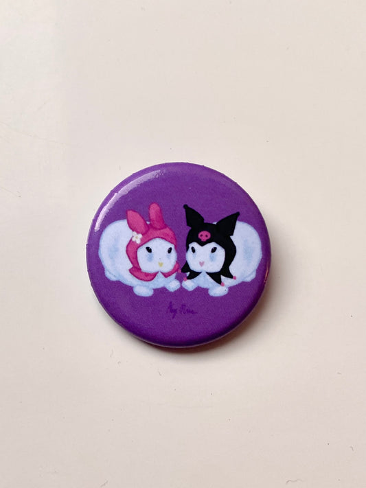 Bunnies pin badge - medium