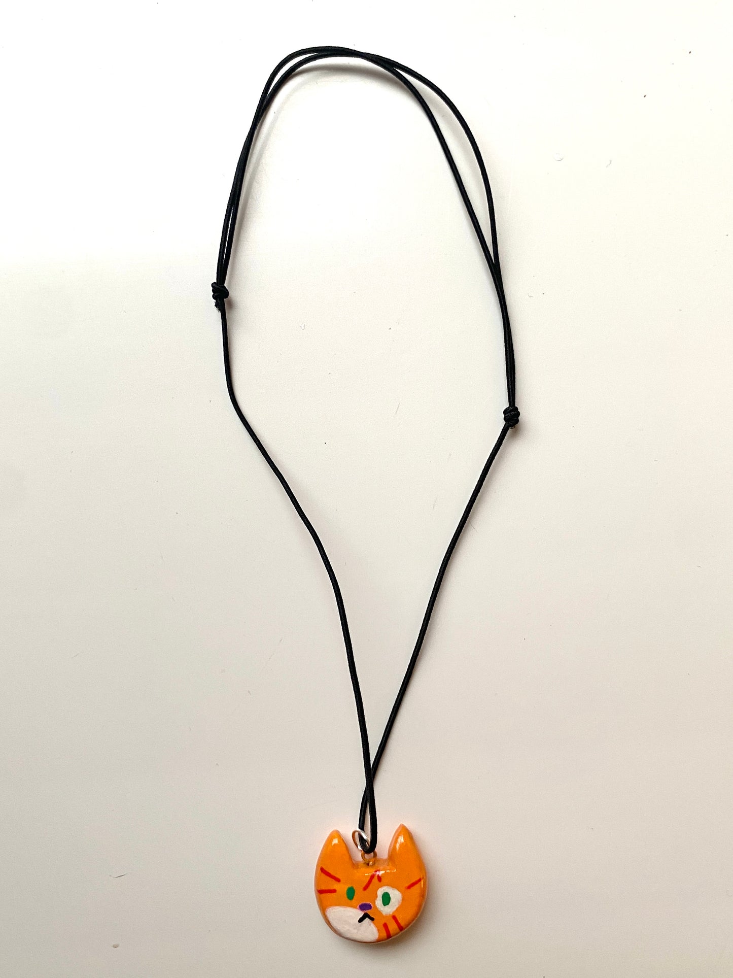 Orange cat necklace