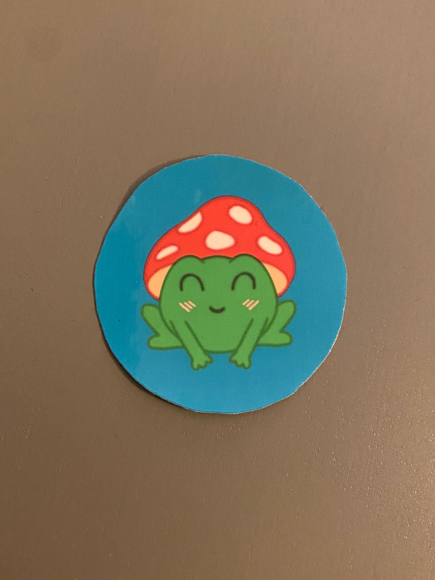 Mushroom hat frog sticker